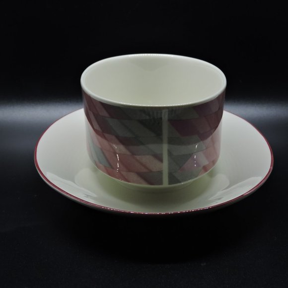 Villeroy & Boch VITRO-Porcelain Attached Gravy Dish Underplate Collage Pattern - Picture 2 of 10